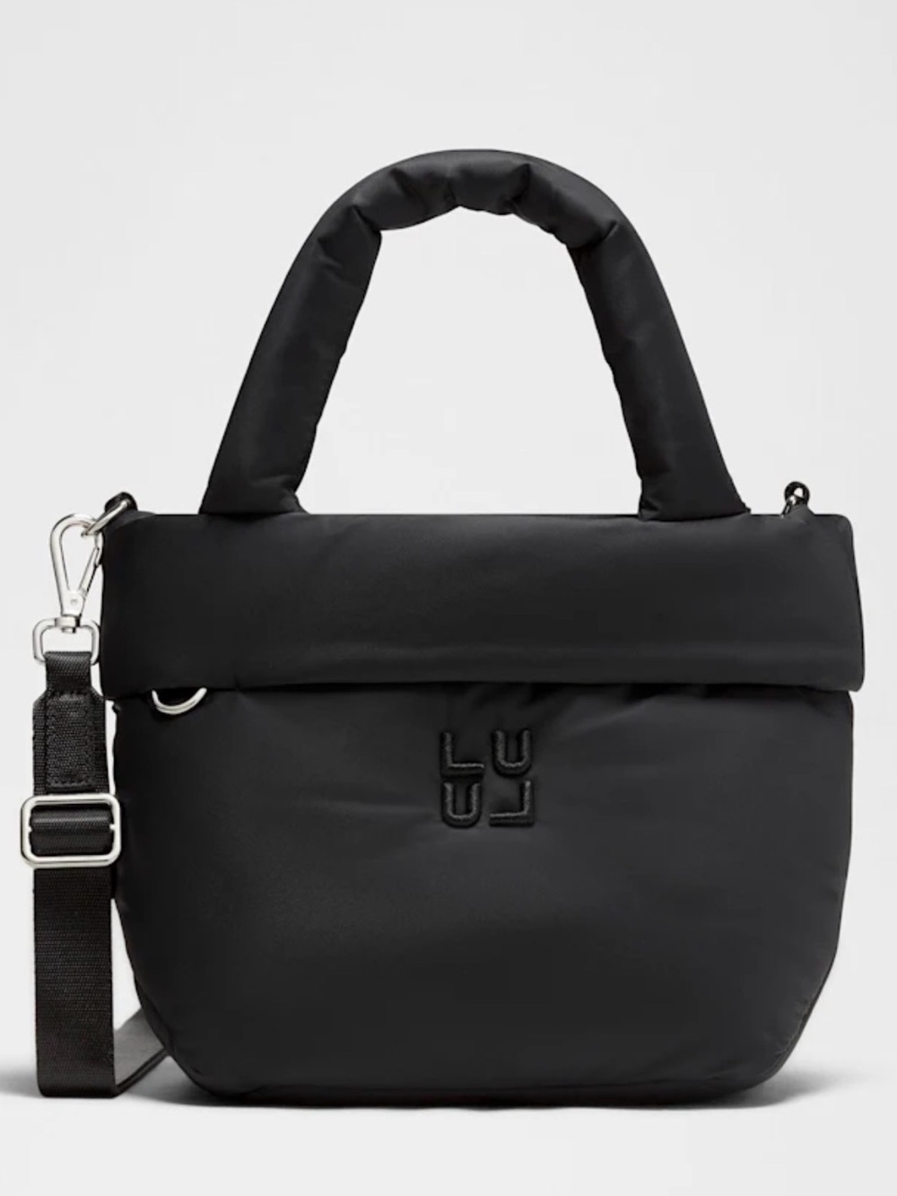 🆕 LULULEMON On My Level Tote Bag Small 3L Puffy Black/Silver NWT